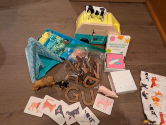 Lovevery and wooden letters