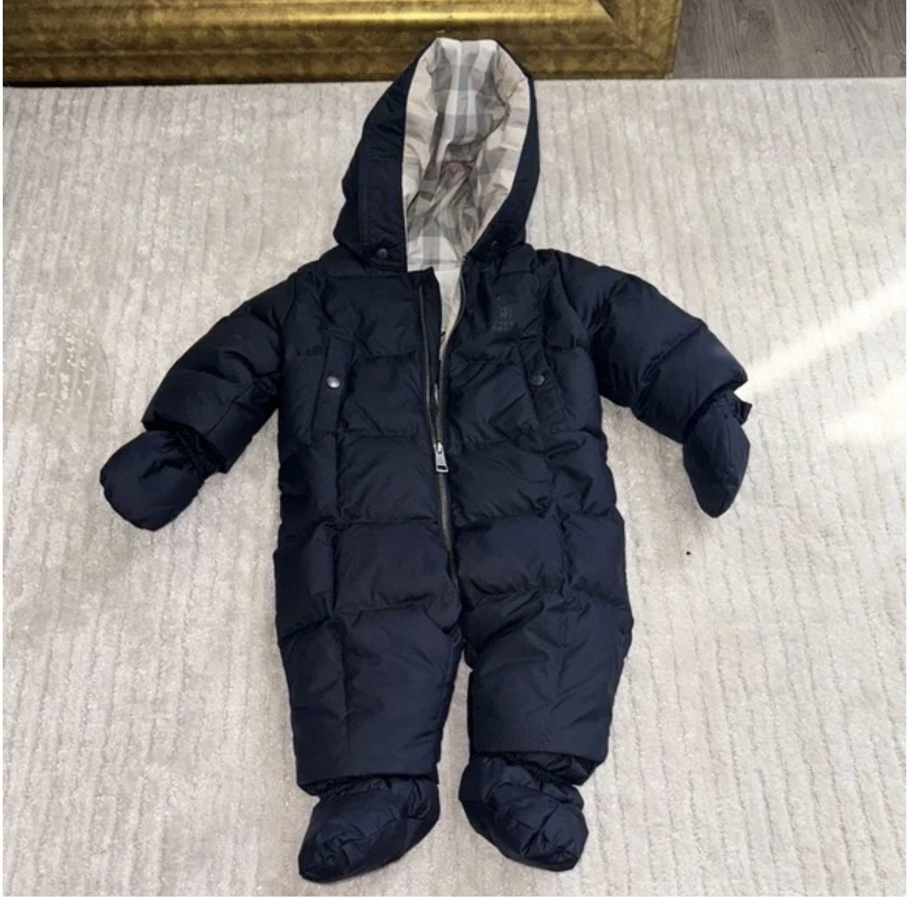 Burberry Navy Blue Snowsuit Hood 6month