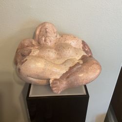 Voluptuous Hand Carved Stone Statue