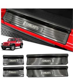 QIUMOXR Door Sill Guards For Wrangler JL/Gladiator JT (4-Door)