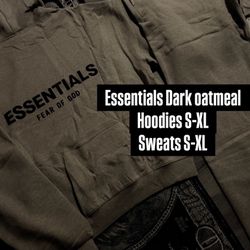 Essentials Dark Oatmeal Hoodies And Sweats S-XL