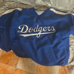 Authentic Dodgers Dugout Sweatshirt Sweater Size Medium