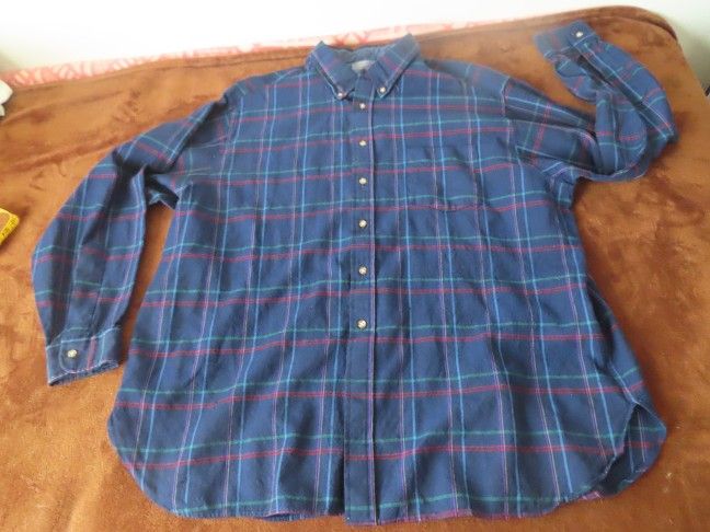 Vintage 1960s Pendleton Plaid Virgin Wool US Made Flannel Men's 2X