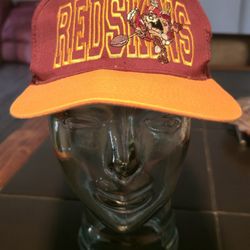 Vintage Taz Redskins Commanders Snapback Hat Cap Toon Blockhead