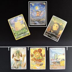 Pokémon Van Gogh - Mixed Art - Lot of 6 Cards! Pikachu, Snorlax, ...
