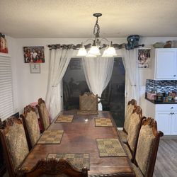 Long Dining Table With 8 Chairs And Leaf