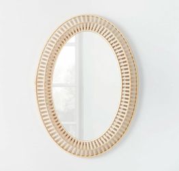 Oval Rattan Wall Mirror