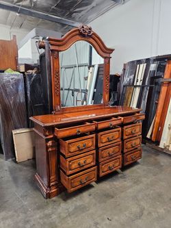 Dresser and mirror