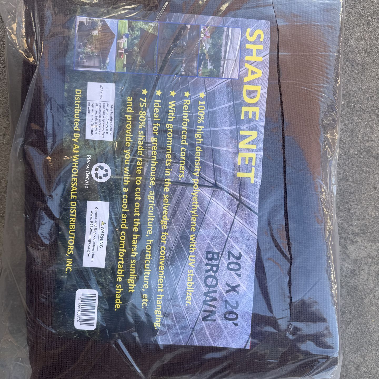 Dark Brown Shade Cloth 20x20 FT– 90% Sun Shade Mesh Tarp for Greenhouse, Garden, Patio, Dog Kennel, Chicken Coop, and Outdoor Protection, Plants Cover