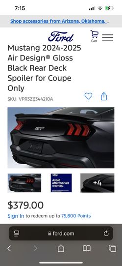 24 Mustang Gt Original Spoiler