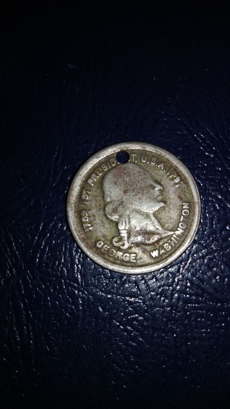 George Washington commemorative funeral token coin