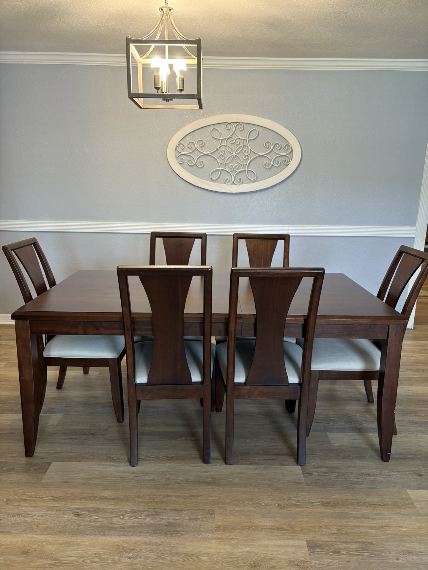 Wood Dining Table And 6 Chairs