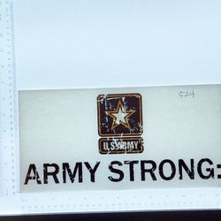 Iron On Heat Transfer  Good For T-shirts Sweaters Jackets T Shirt Design Size Is About 6x12 Army Strong  #524