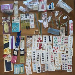 Vintage Sewing items & Vintage Buttons- Most items New- Sold in Lot only