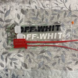Off-White  | Off White Keychain with Official Product Bag and Off White Zip Tie