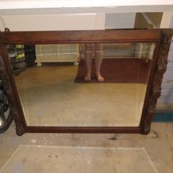 Vintage Wooden Mirror
