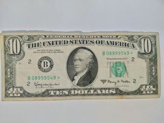 1963 Series A Star Note 10 Dollar Bill