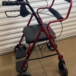 Walker Transport Chair With Leg Foot Rest Hold 25 0 Pounds