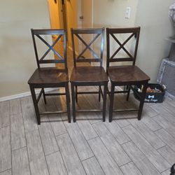 Counter Height Wooden Chairs