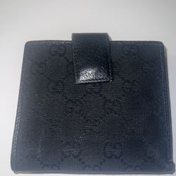 Vintage Black Canvas GG Wallet
