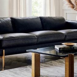 CB2 Horton Leather Sofa