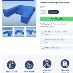 Therapeutic Shoulder Surgery Recovery Support Pillow (new)