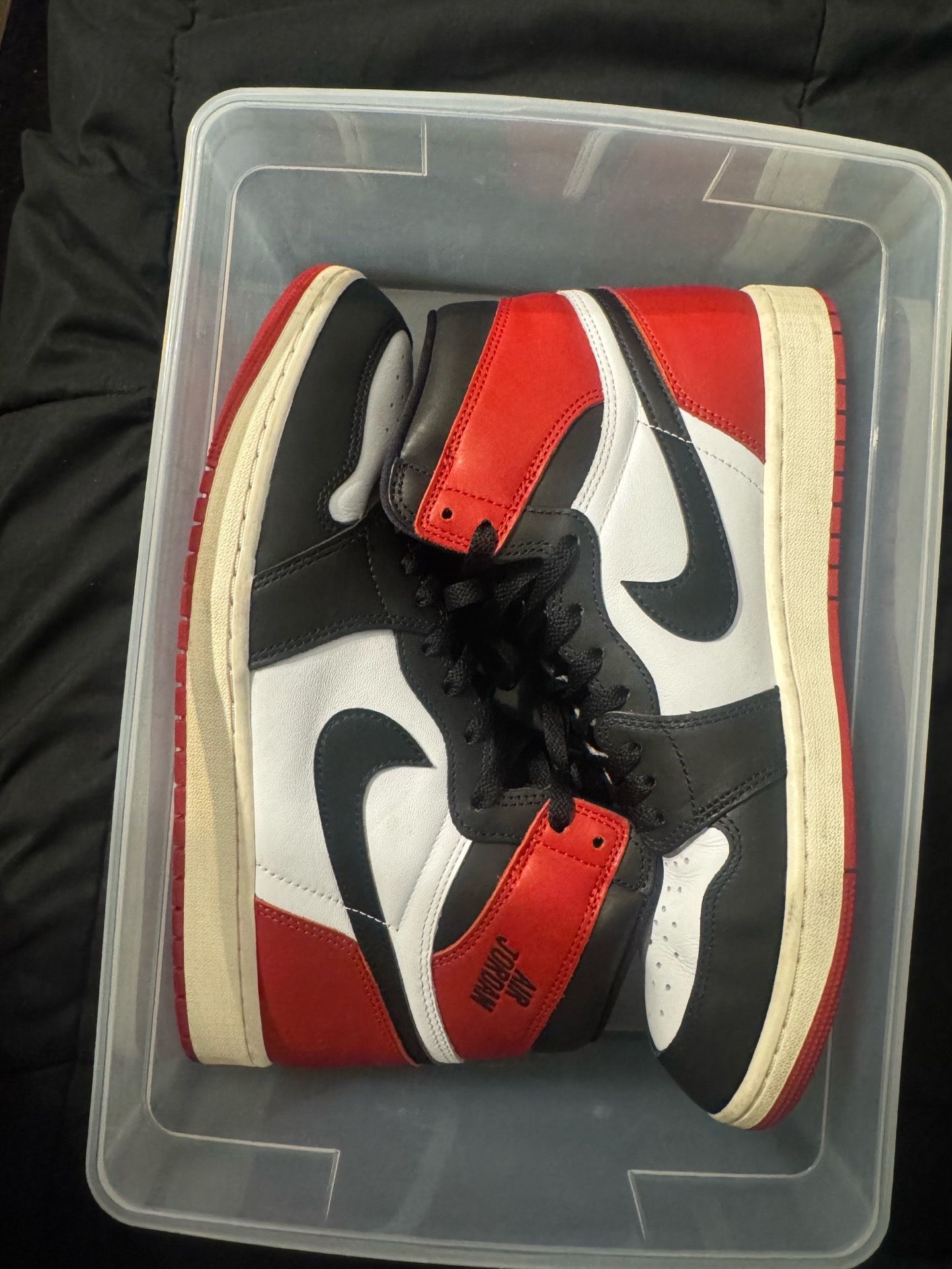 Size 12 : Air Jordan 1 High OG "Black Toe Reimagined"