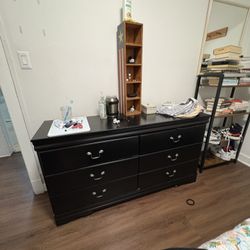 House Sale Dresser, Bar, Over Toilet Stand And Glass Iron Shelves