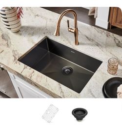 33*19 inch black Undermount Sink Stainless Steel ADA Compliant