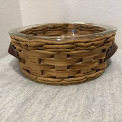 Pyrex basket & 9 inch Casserole dish bowl- Country Farmhouse Kitchen - Simi Valley