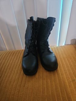 McRae All Leather Combat Boots with Panama