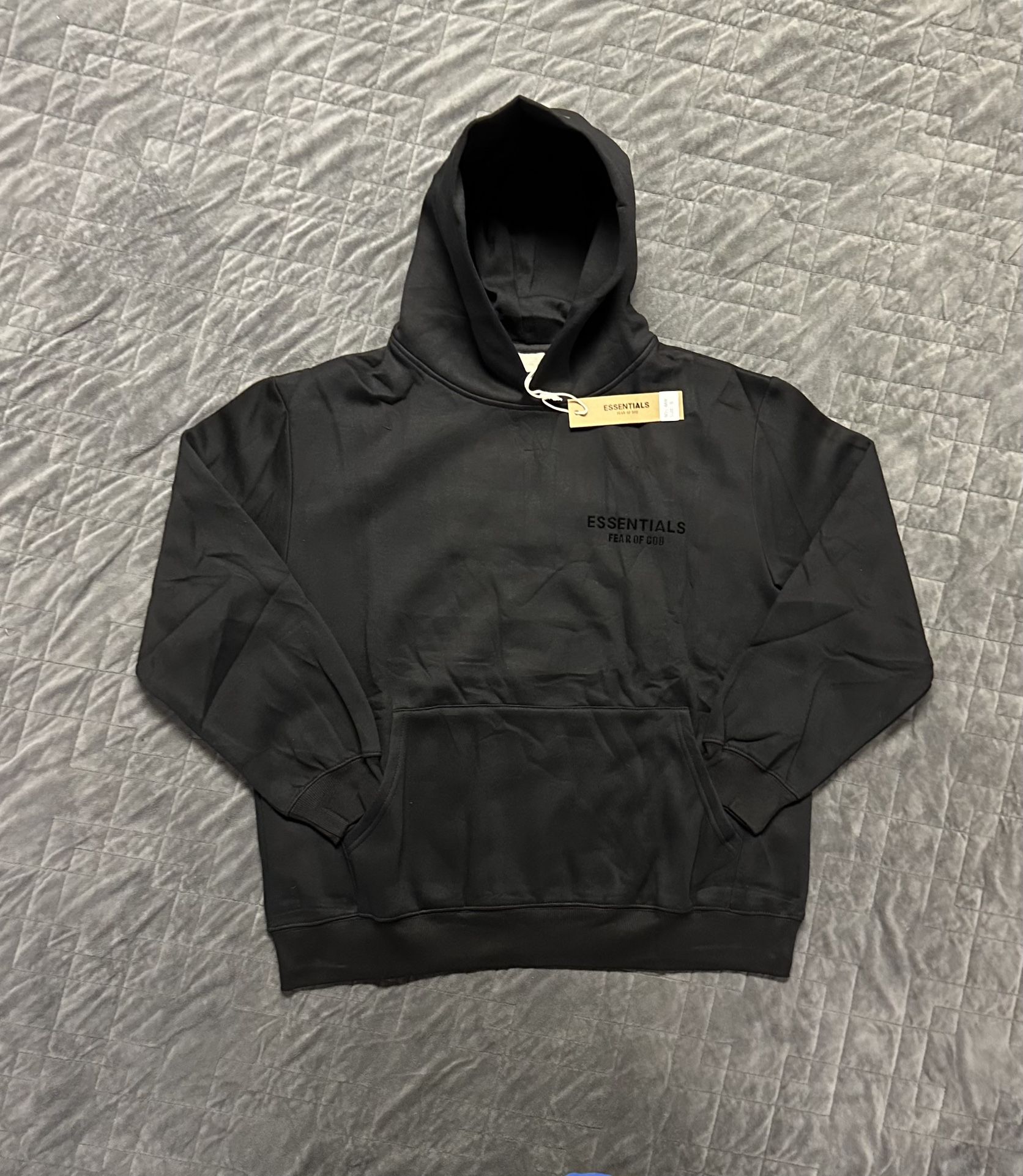 Essentials Dark Black Hoodie