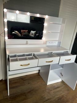 White vanity