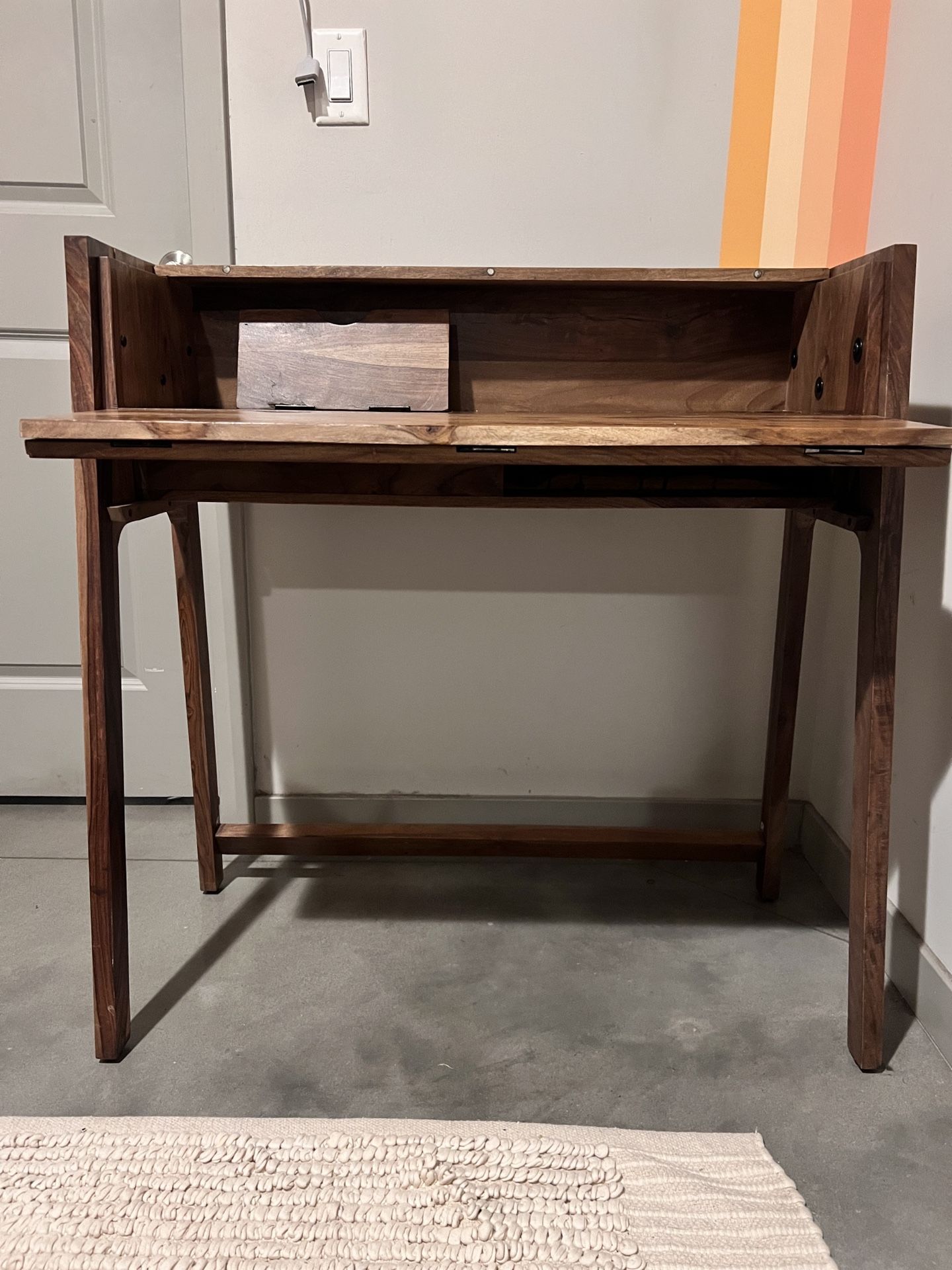 Mid Century Fold Out Desk Urban Outfitters Desks Home office furniture