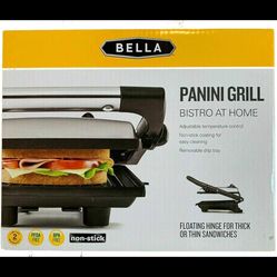 NEW BELLA Panini Grill Sandwich Press – Non-Stick, Adjustable Heat (In box)