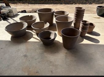 $125 total for all 21 ceramic pots various sizes