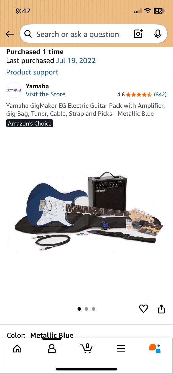 Yamaha Electric Guitar Pack. Like New.