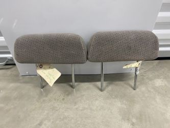 2001 Toyota Tundra Rear Headrests Gray Cloth Pair OEM