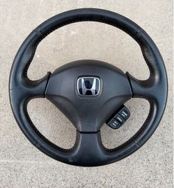 Acura Rsx Dc5 Type S - Black Leather Steering Wheel-Red Stitching