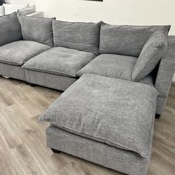 Cloud Sofa, Matching Ottoman , Same Day Delivery 🚚 