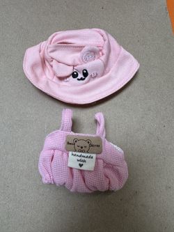 Pink LABUBU Overalls with Matching Hat