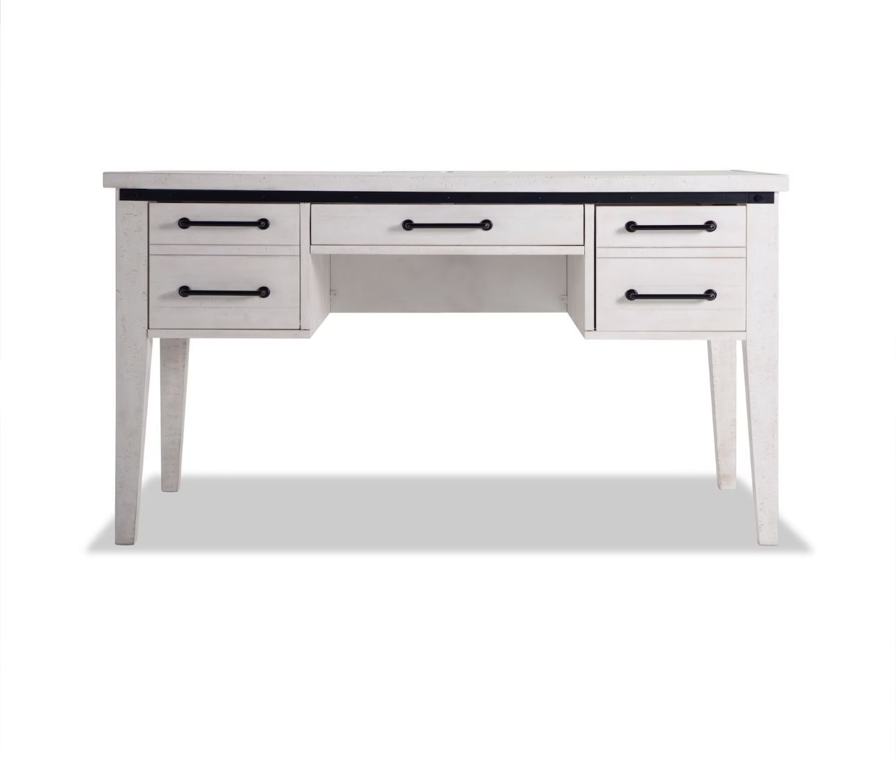 Montana White 5 Drawer Desk