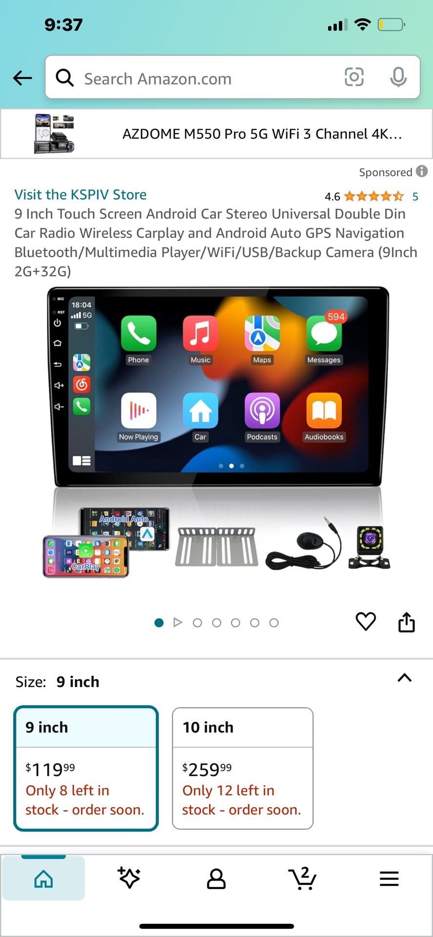 Indash Car Radio Apple Play And Android