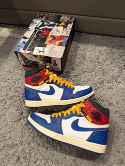 Air Jordan Retro 1 Blue Storm Union Size 9.5
