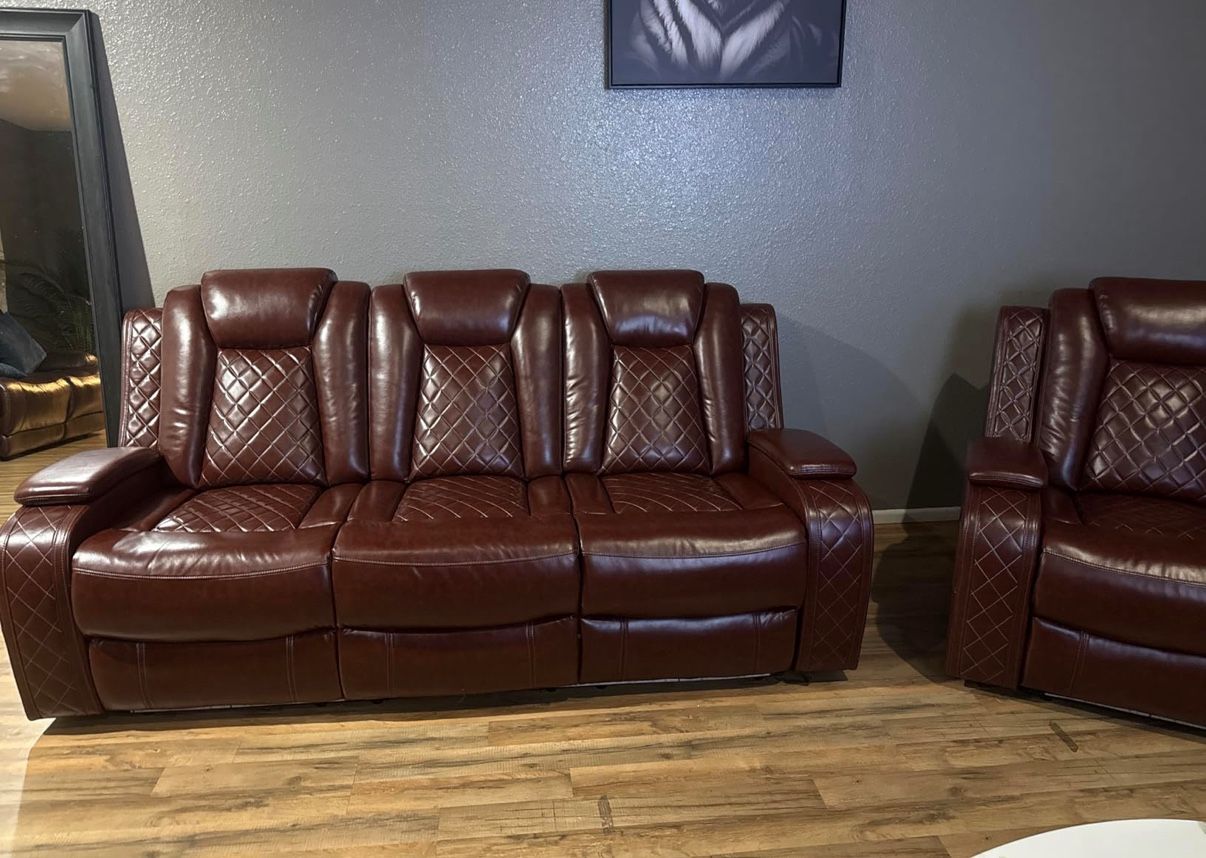 New Power Reclining 3-Pc Set — Sofa • Loveseat • Chair