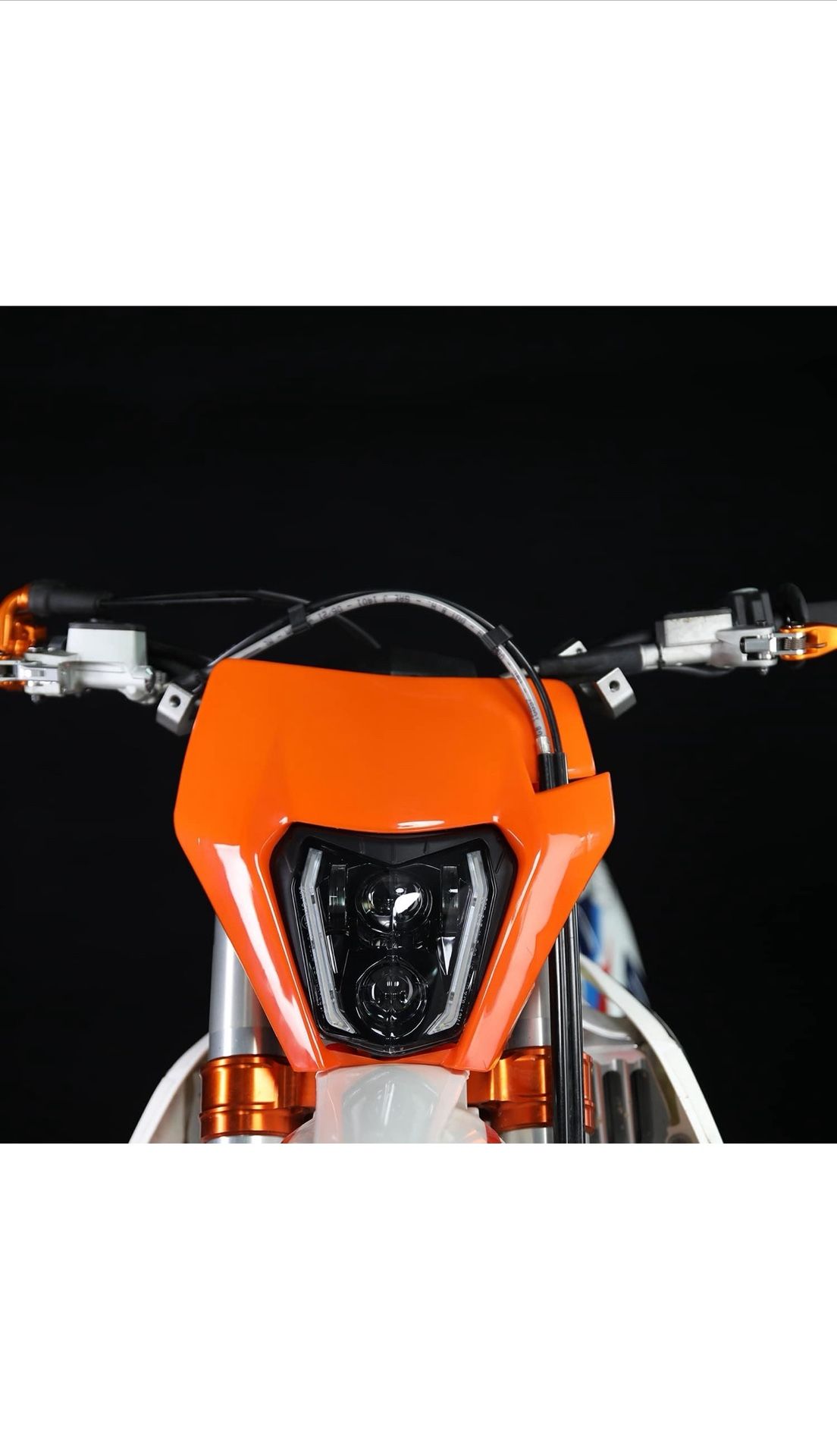 Dirt Bike Headlight Led,66W 3000lm Universal Motorcycle LED Headlight Kit,Pit Bike Headlight for Most Pit Dirt Bike Motorcycle Enduro ATV Scooters-Ora