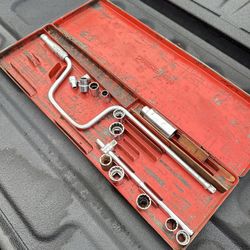Snap On Tools Socket Set Metal Case with Incomplete Socket Set (Vintage)