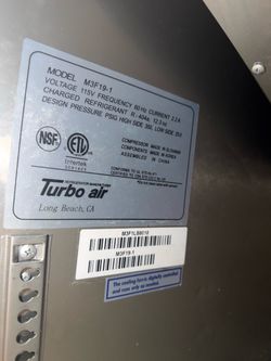 Free turbo air freezer single door in Burien