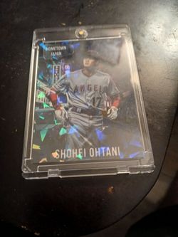 Shohei Ohtani Hometown Cracked Ice Refractor  Free Magnetic Case  custom