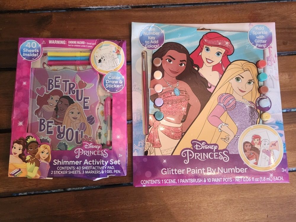 2 Pc. Glitter Paint By Numbers  And Shimmer Activity Set-  Disney Pricesses